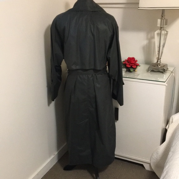 Designer Maxi Trench In Dark Green Size L - Picture 3 of 13
